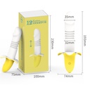 VIBRADOR PONTO G VAI E VEM EM FORMATO DE BANANA COM 12 MODOS VAI E VEM - PG164