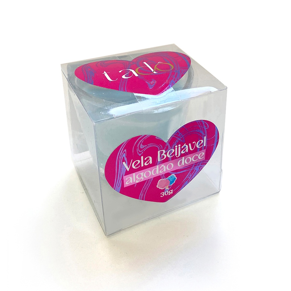 VELA AROMÁTICA BEIJÁVEL PARA MASSAGEM ALGODÃO DOCE TADÔ 30G - FLOTTER