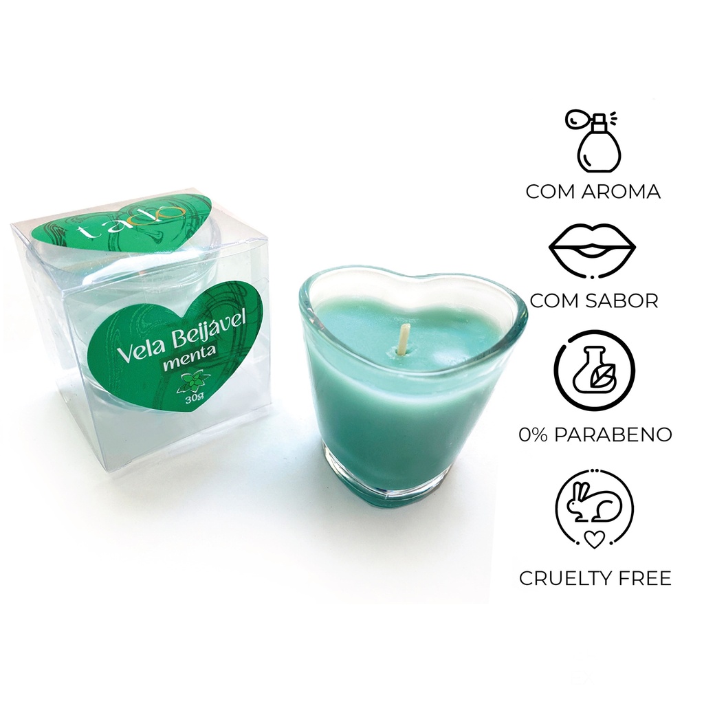 VELA AROMÁTICA BEIJÁVEL PARA MASSAGEM MENTA TADÔ 30G - FLOTTER