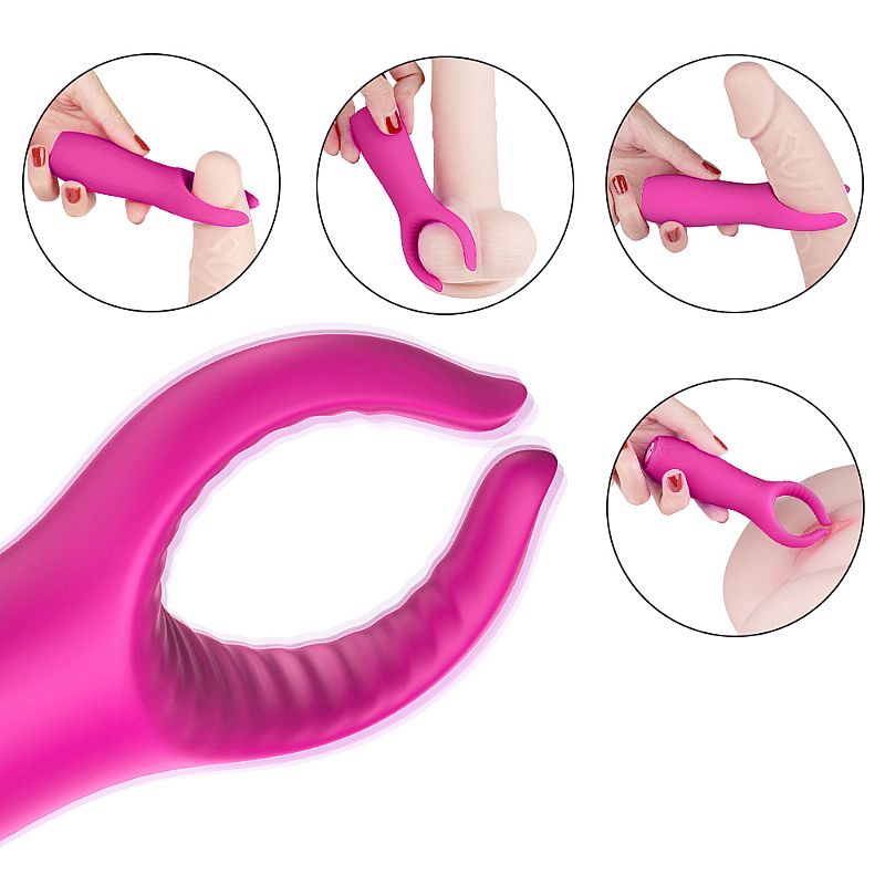 VIBRADOR PENIANO COM ESTIMULADOR CLITORIANO E 9 MODOS DE VIBRAÇÃO - S-HANDE 6222