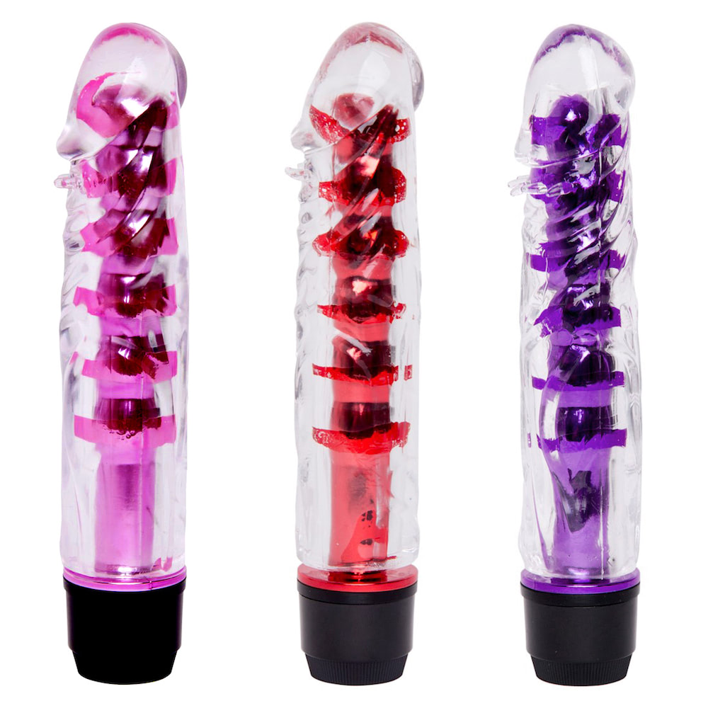 VIBRADOR TRANSLÚCIDO MULTIVELOCIDADE COM CAPA LISA - IMPORTAÇÃO PE011B