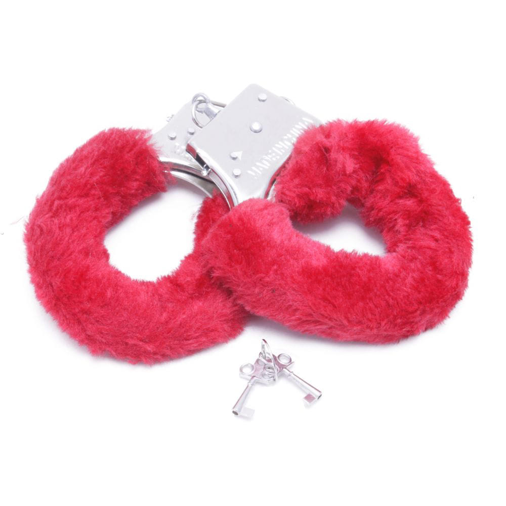 ALGEMA DE METAL COM PELÚCIA VERMELHA HAND CUFFS - YOUVIBE AL001V