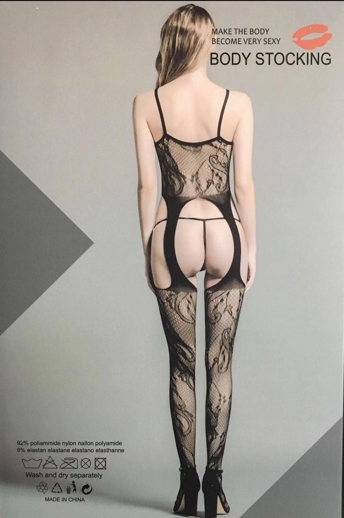 BODY STOCKING MEIA ARRASTÃO - 7505