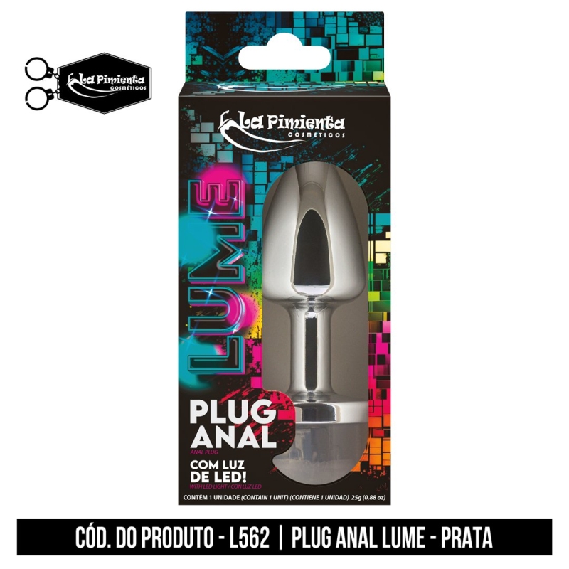 LUME PLUG ANAL COM LUZ LED 25G - LA PIMIENTA 1