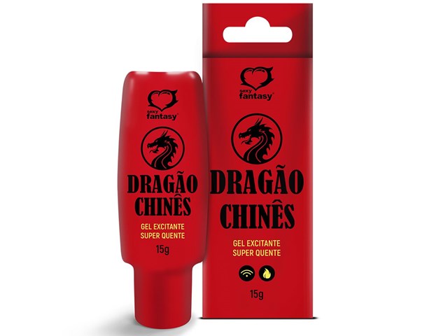 DRAGÃO CHINES BISNAGA GEL EXCITANTE SUPER QUENTE 15G - SEXY FANTASY