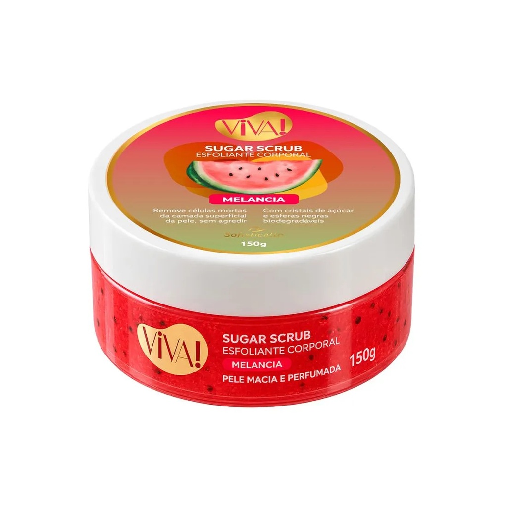 ESFOLIANTE CORPORAL SUGAR SCRUB MELANCIA COLEÇÃO VIVA! 150G - SOFISTICATTO