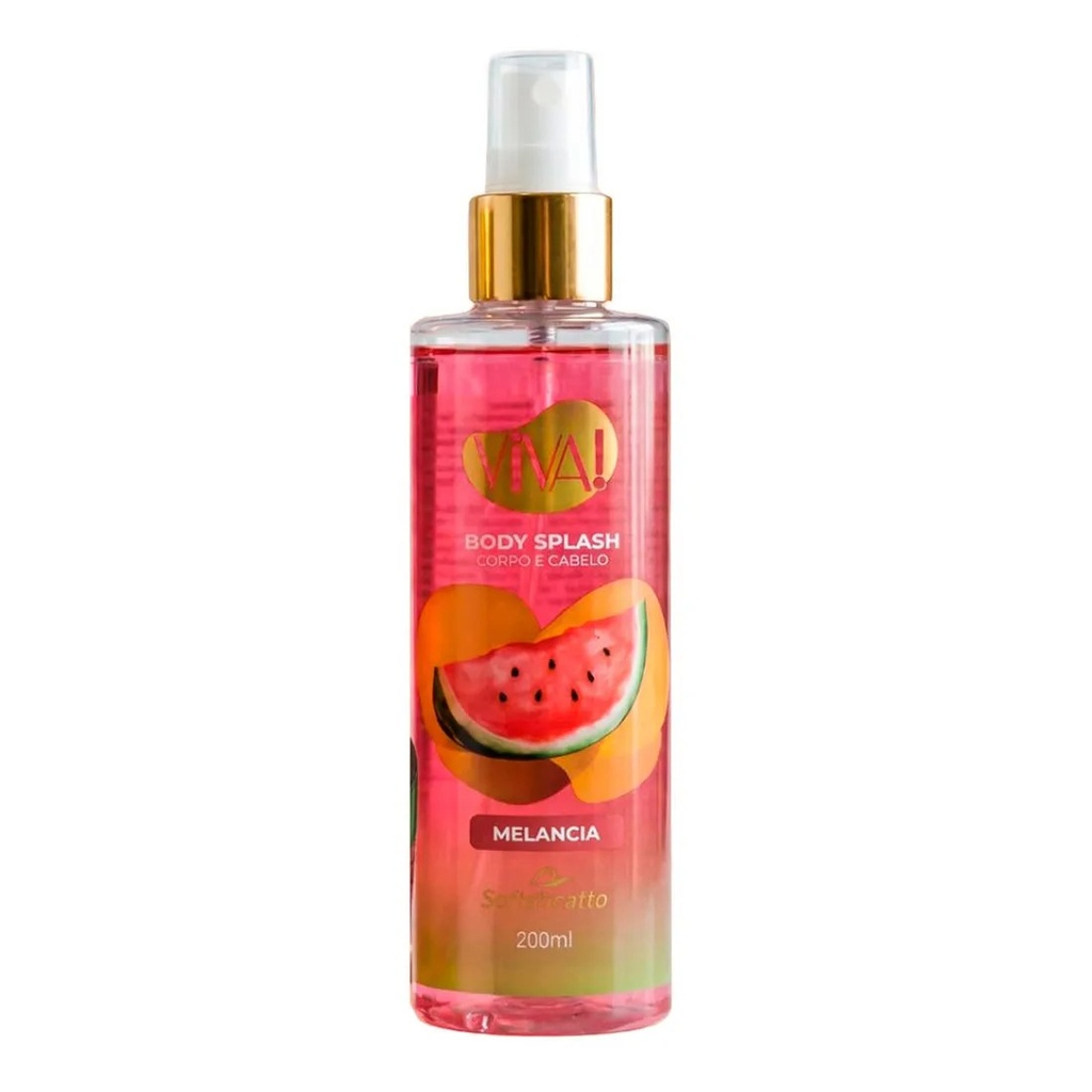 BODY SPLASH MELANCIA PARA CORPO E CABELO COLEÇÃO VIVA! 200ML - SOFISTICATTO