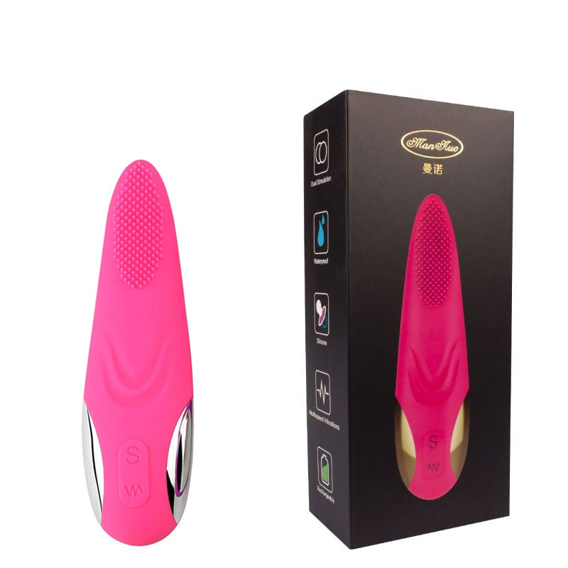 VIBRADOR EM FORMATO DE LÍNGUA COM CERDAS MASSAGEADORAS SOBE E DESCE - 180306