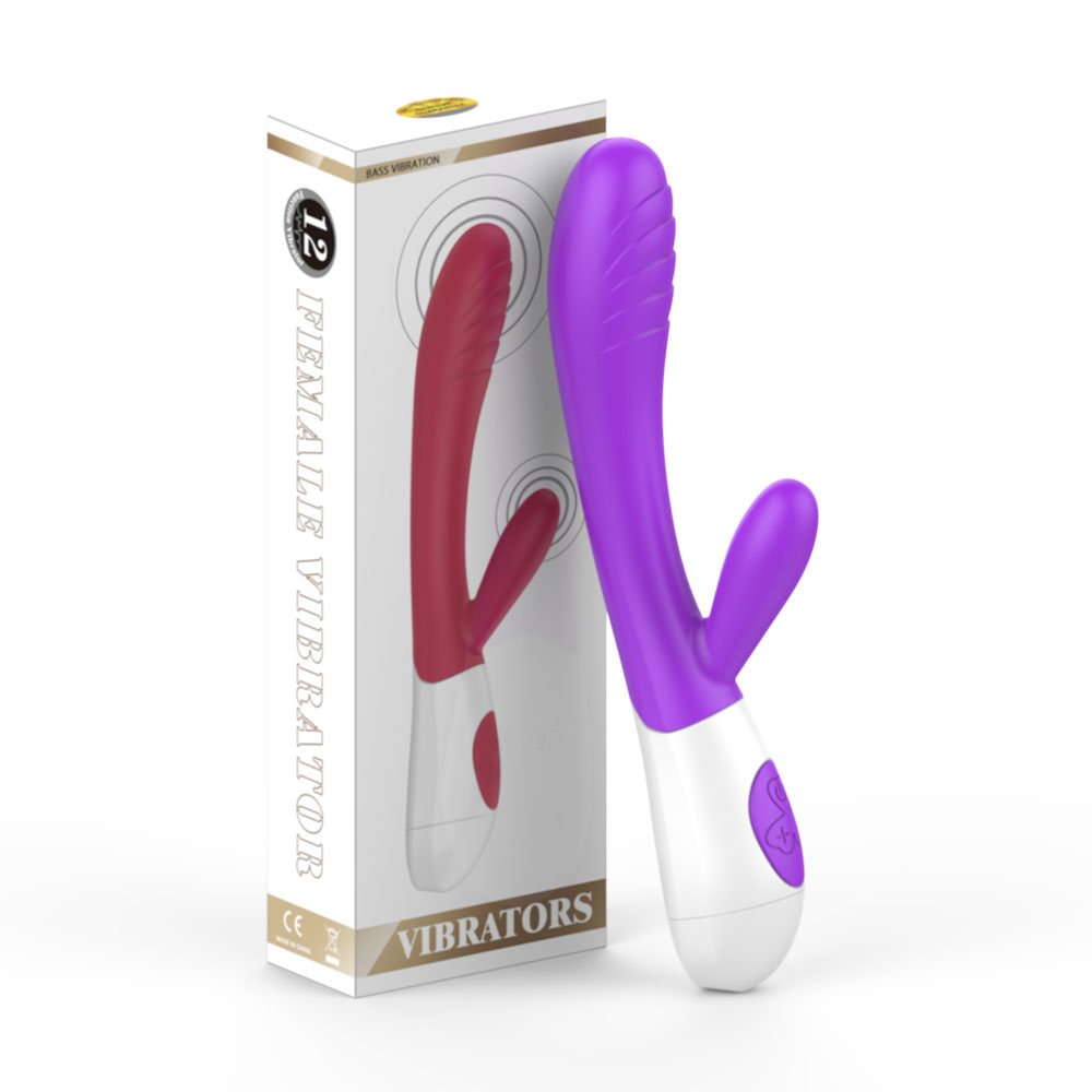 VIBRADOR COM ESTIMULADOR DE CLITÓRIS E PONTO G COM 12 MODOS DE VIBRAÇÃO - PG093