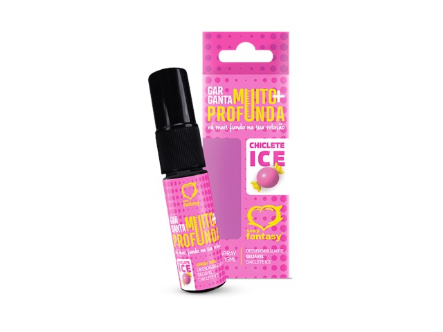 GARGANTA MUITO+ PROFUNDA CHICLETE ICE 15ML - SEXY FANTASY