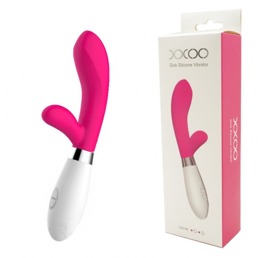 VIBRADOR COM ESTIMULADOR CLITORIANO E PONTO G E 10 MODOS DE VIBRAÇÃO - PG039