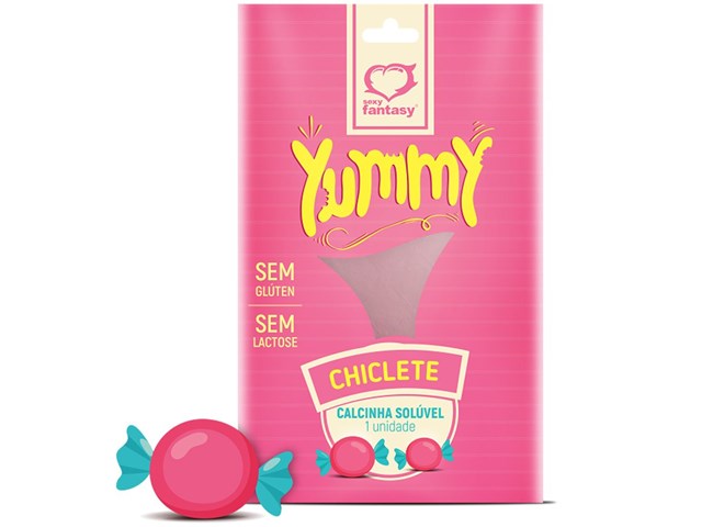 YUMMY CALCINHA COMESTÍVEL CHICLETE 1 UNIDADE 25G - SEXY FANTASY