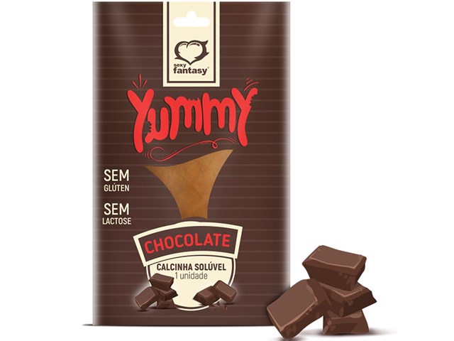 YUMMY CALCINHA COMESTÍVEL CHOCOLATE 1 UNIDADE 25G - SEXY FANTASY