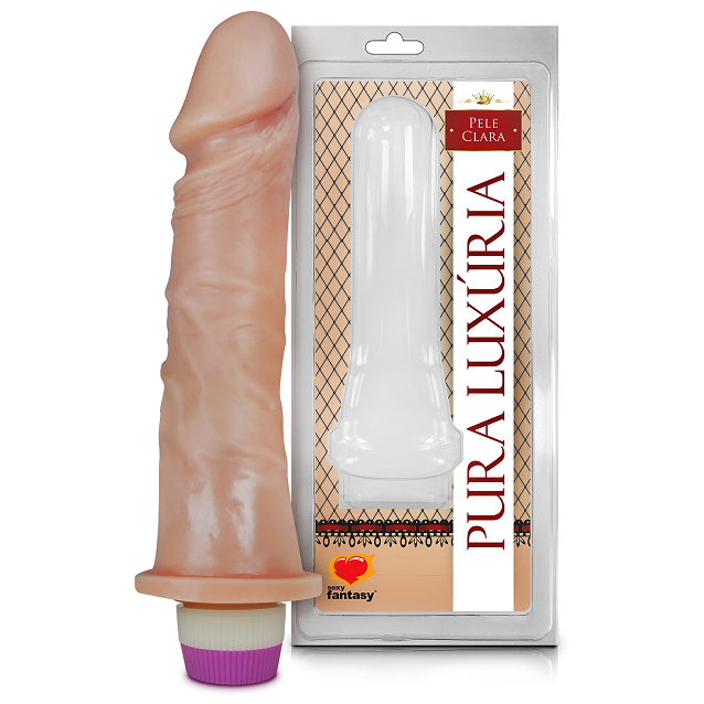 PRÓTESE COM VIBRO INTERNO BEGE 18X4,4CM - SEXY FANTASY PC019