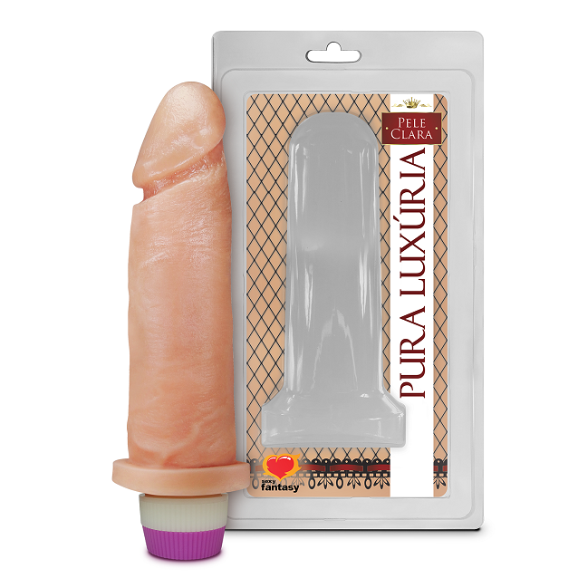 PRÓTESE COM VIBRO INTERNO BEGE 15,3X4,5CM - SEXY FANTASY PC010