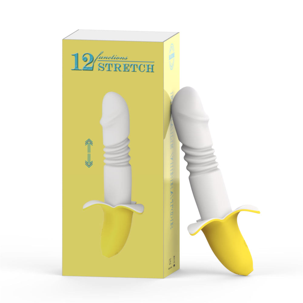 VIBRADOR PONTO G VAI E VEM EM FORMATO DE BANANA COM 12 MODOS VAI E VEM - PG164