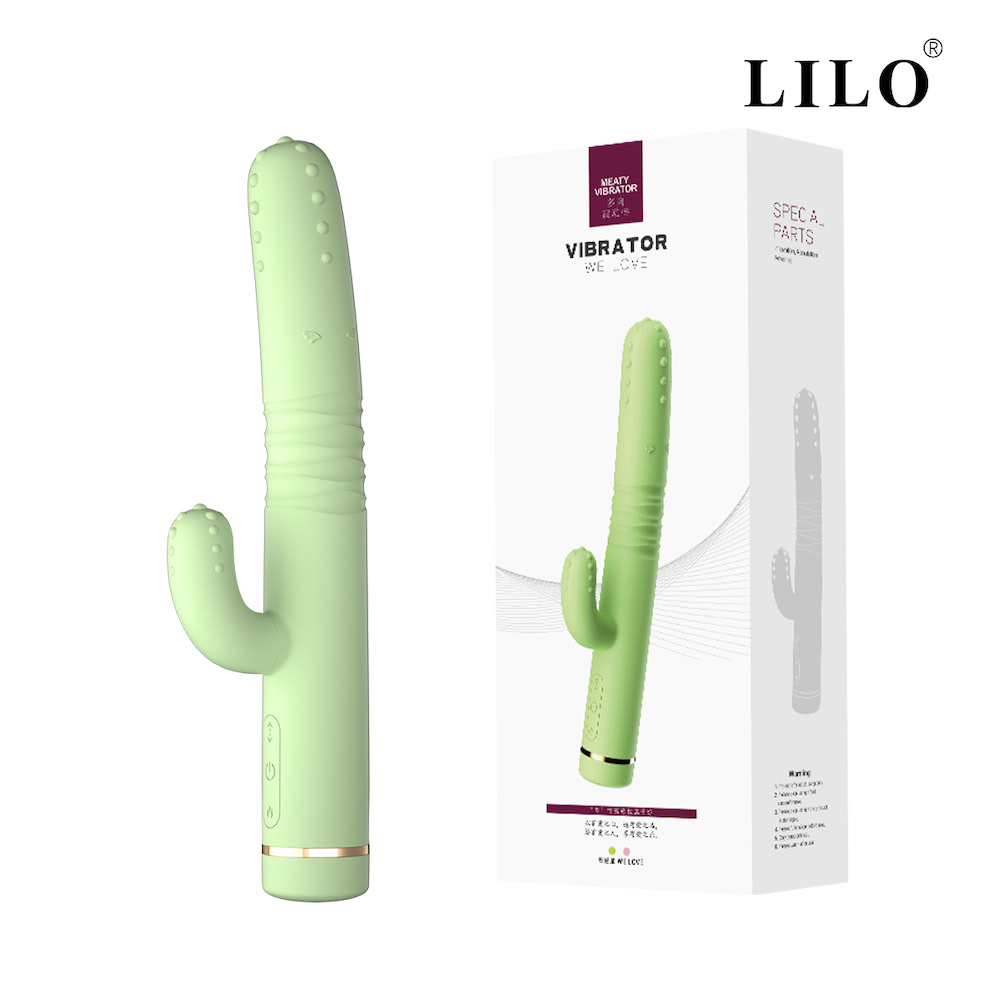 VIBRADOR PONTO G EM FORMATO DE CACTO COM 10 MODOS DE VIBRAÇÃO E 7 MODOS VAI E VEM - LILO PG113