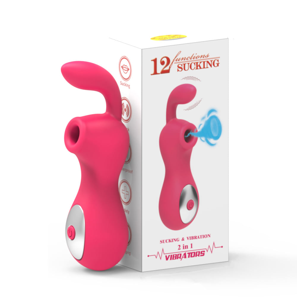 VIBRADOR PARA PONTO G COM ESTIMULADOR DE CLITÓRES COM 12 MODOS DE VIBRAÇÃO - IMPORTAÇÃO SU046