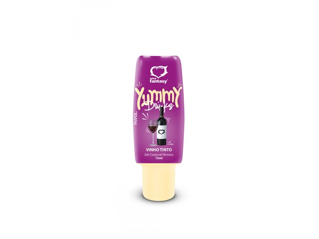 YUMMY DRINKS VINHO TINTO GEL COMESTÍVEL 15ML - SEXY FANTASY