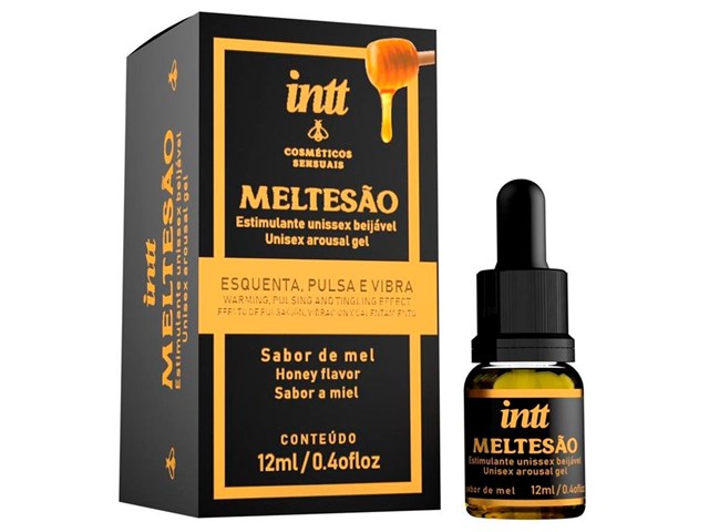 MELTESÃO ESTIMULANTE UNISSEX BEIJÁVEL ESQUENTA, PULSA E VIBRA 12ML - INTT