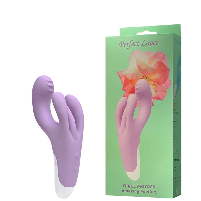 VIBRADOR RECARREGÁVEL COM ESTIMULADOR CLITORIANO TRIPLO 10 MODOS DE VIBRAÇÃO – WHISPER PERFECT LOVER- VR026