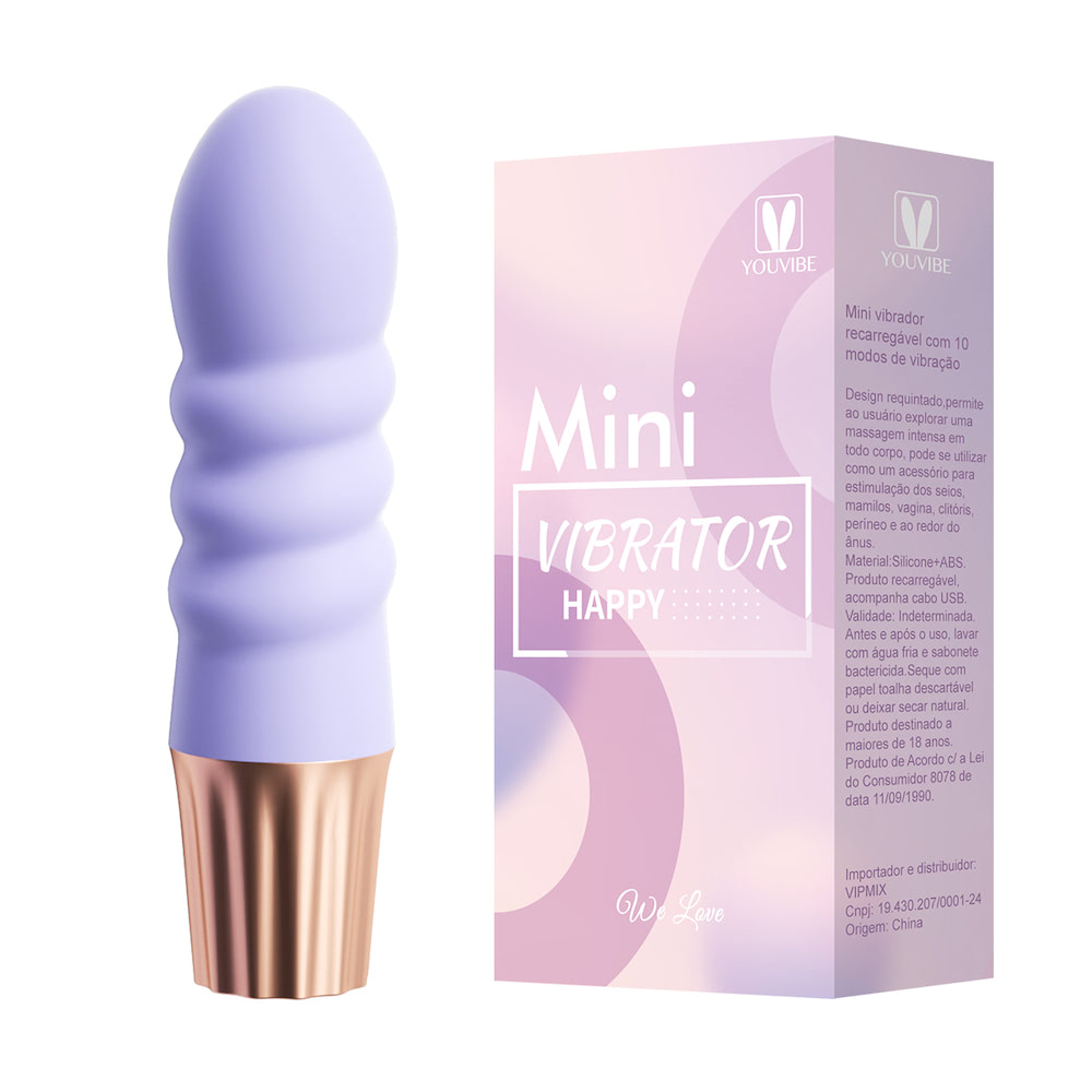 MINI VIBRADOR RECARREGÁVEL COM 10 MODOS DE VIBRAÇÃO - YOUVIBE MV094D