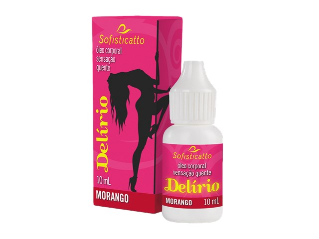 DELÍRIO MORANGO ÓLEO CORPORAL SENSAÇÃO QUENTE 10ML - SOFISTICATTO