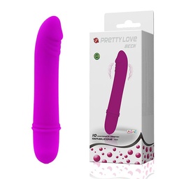 [0001151] VIBRADOR EM FORMATO DE PÊNIS EM SILICONE COM 10 MODOS DE VIBRAÇÃO - PRETTY LOVE 5413