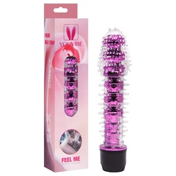 [000384] VIBRADOR TRANSLÚCIDO MULTIVELOCIDADE COM CAPA TEXTURIZADA - PE011 SLH01