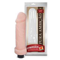 [000586] PRÓTESE EM CYBERSKIN COM VIBRO MULTIVELOCIDADE 16,5X4,5CM - SEXY FANTASY 100