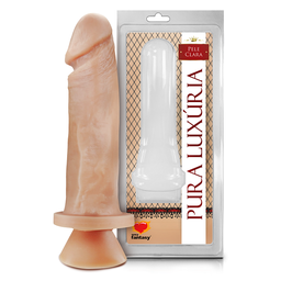 [000655] PRÓTESE REALÍSTICA SEM VIBRO COM VENTOSA BEGE 17,5X4,4CM - SEXY FANTASY PV004