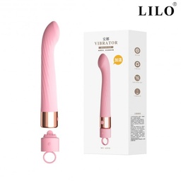 [000708] VIBRADOR PONTO G COM 10 MODOS DE VIBRAÇÃO E ANEL ESTIMULADOR - LILO VB149