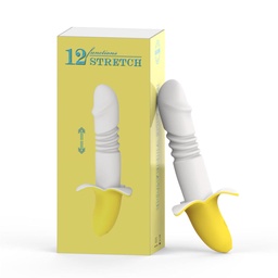 [000723] VIBRADOR PONTO G VAI E VEM EM FORMATO DE BANANA COM 12 MODOS VAI E VEM - PG164