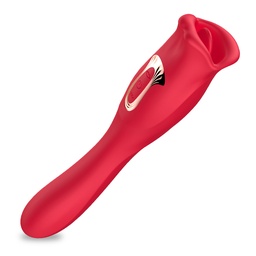 [000825] VIBRADOR 2 EM 1 COM FORMATO DE BOCA COM 10 MODOS DE ESTIMULAÇÃO E SUCÇÃO - IMPORTAÇÃO VB154 LR219